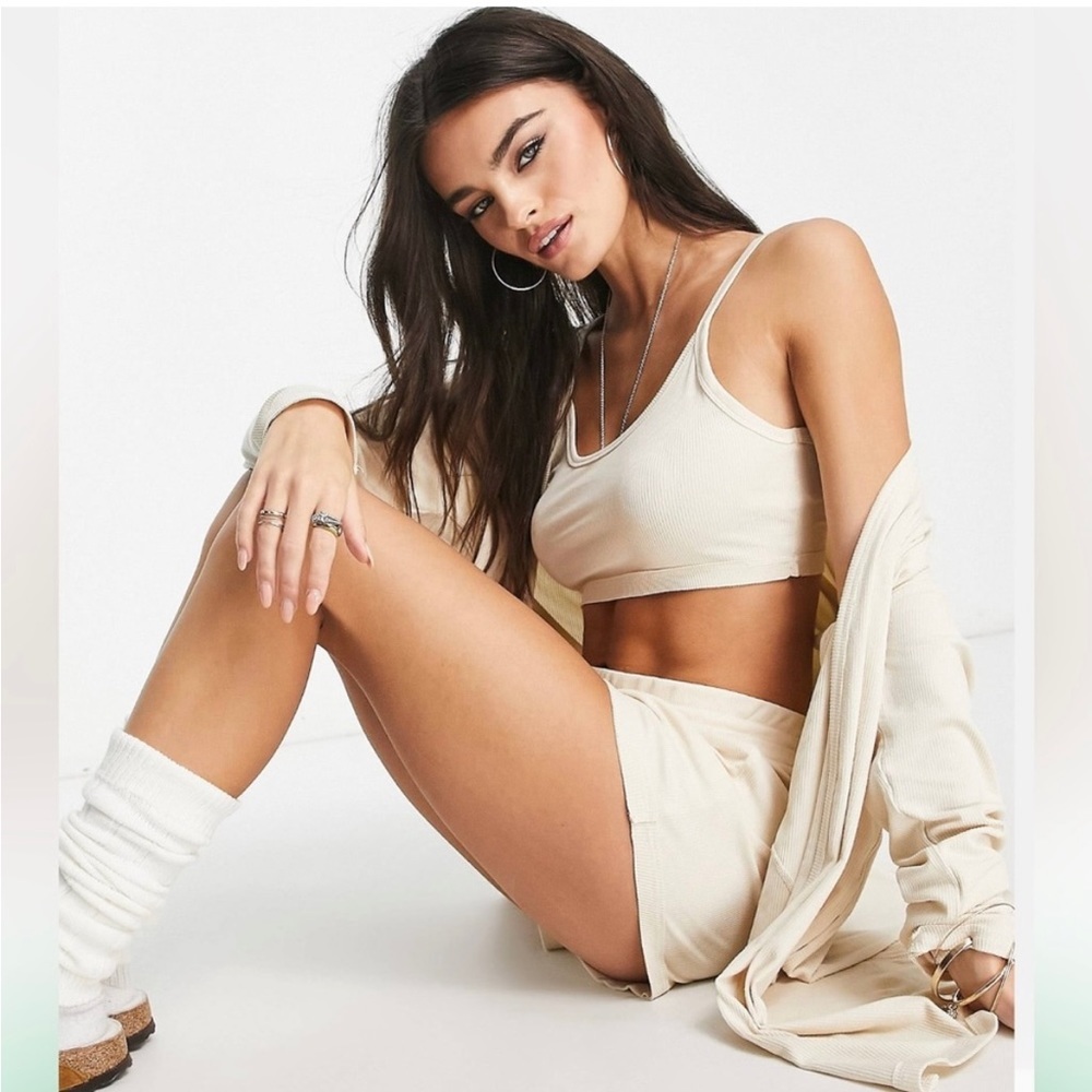 Free People Cozy Does It Shorts in Cream
